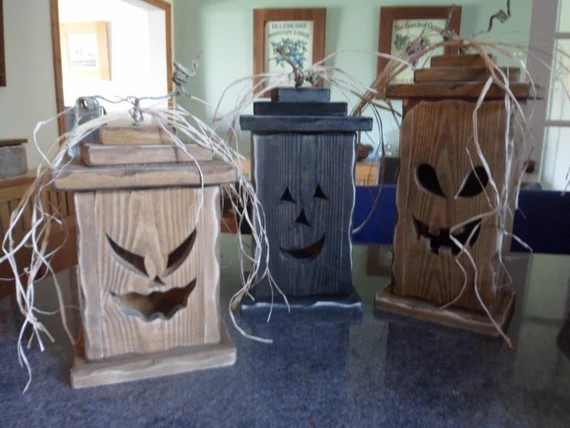 🎃Early Halloween Sale👻Handmade Wooden Halloween Glowing Lantern-BUY 2 FREE SHIPPING