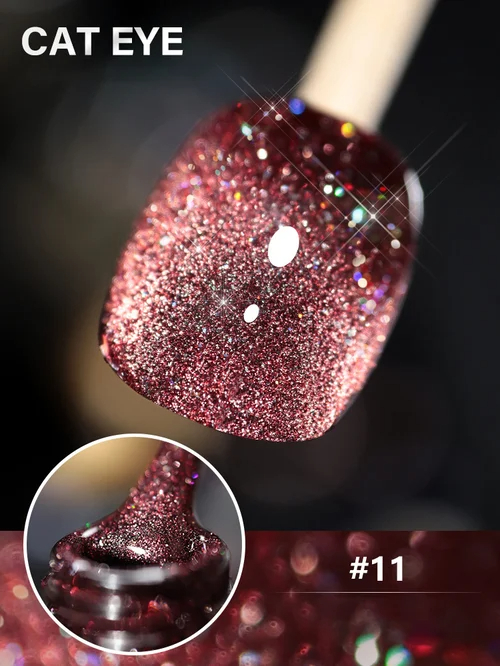 🔥🔥（Summer Hot Sale 45% OFF💎）Laser Diamond Cat Eye Nail Polish－Buy 5 Get  3 Free  & Free Shipping