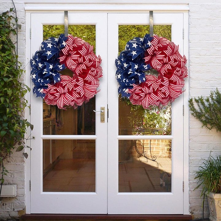 💞Handmade Patriotic ribbon Wreath