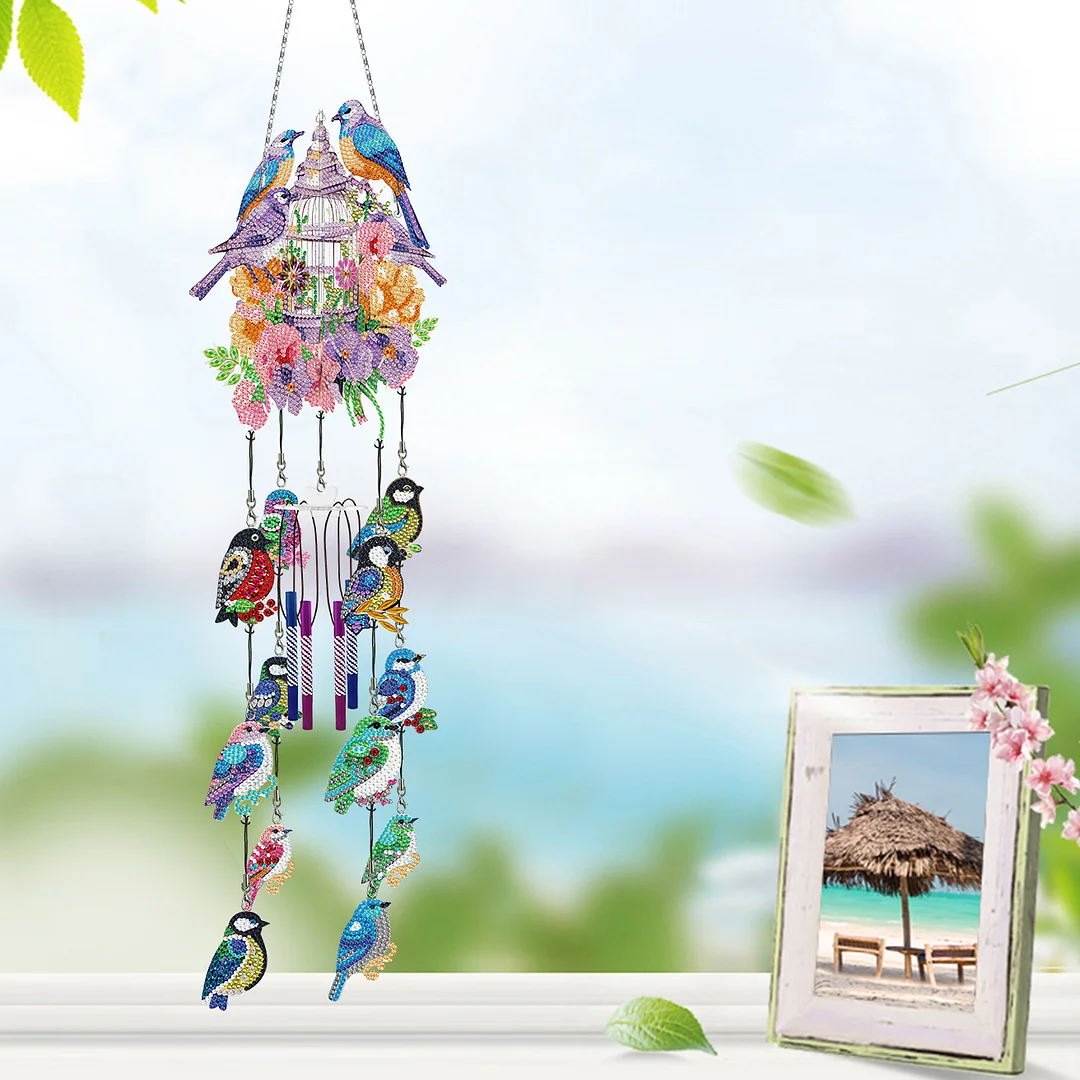 🌲Early Christmas Sale 49% OFF -✨️DIY Diamond Painting Rotatable Wind Chime