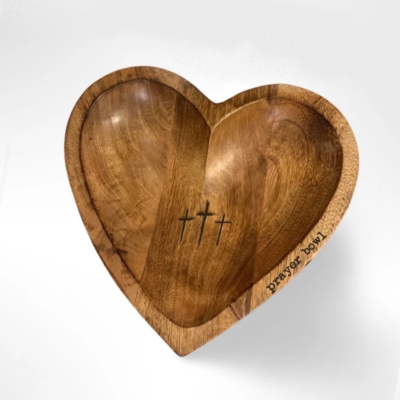 🎁New Heart Prayer Bowl Modern Cross