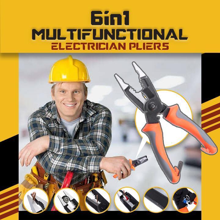 (🔥Last Day Promotion- SAVE 48% OFF)6 In 1 Multifunctional Electrician Pliers(BUY 2 GET FREE SHIPPING)