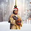 Jesus Moo Deng Ornament