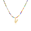 🌈 Letter Beaded Necklace for Women🔤A-Z
