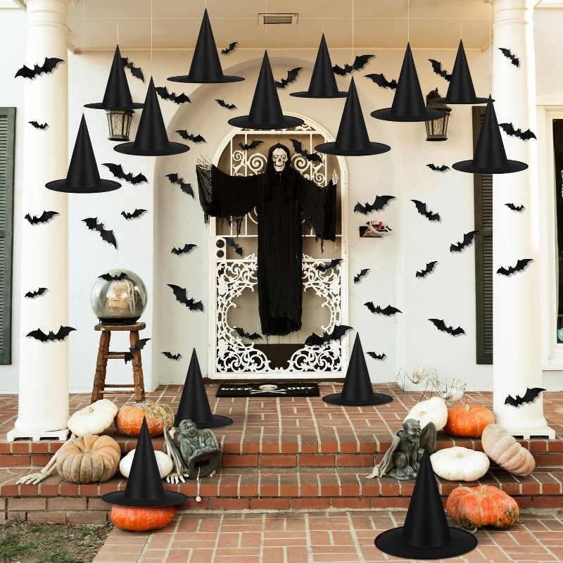💥LAST DAY SALE 50% OFF💥Hanging Witch Hat & Bat Set