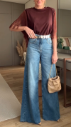 Women's Round Neck Fringe Stitching Casual Top