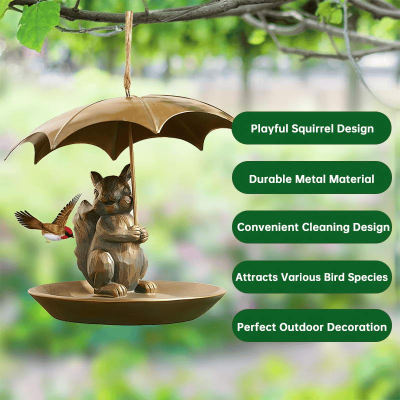 💗Mother's Day Gift - Squirrel Umbrella Tray bird feeder 🐿️🐿️