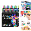 🔥Last Day 49% OFF -48 Colors Acrylic Paint Markers, Dual Tip Drawing Marker Pen
