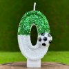 Creative football digital birthday candle