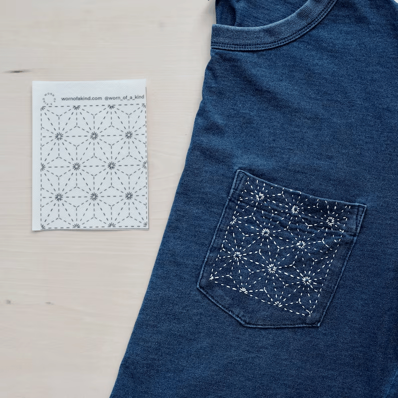 🔥Beginner-Friendly - 🪡Visible Mending Transfer Sashiko Pattern