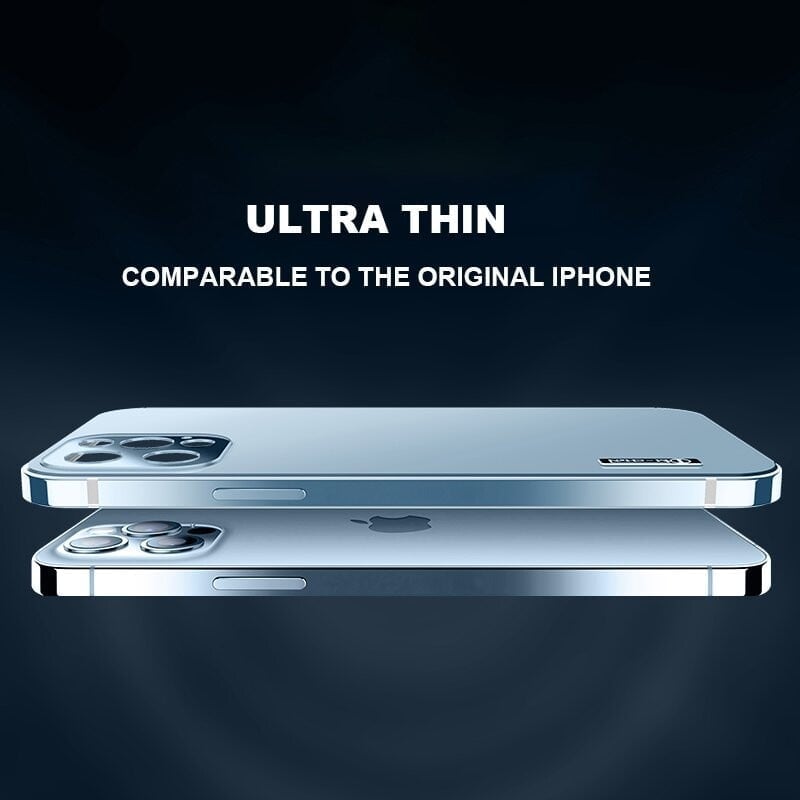 📱2023 Blue Metal Frame Matte Case Cover For iPhone(🔥BUY 2 FREE SHIPPING🔥)
