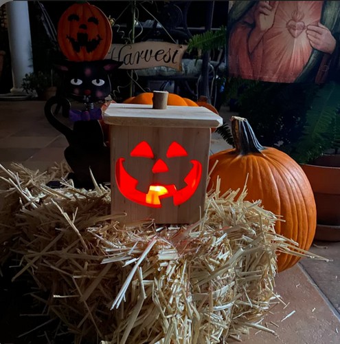 🎃Early Halloween Sale👻Handmade Wooden Halloween Glowing Lantern-BUY 2 FREE SHIPPING