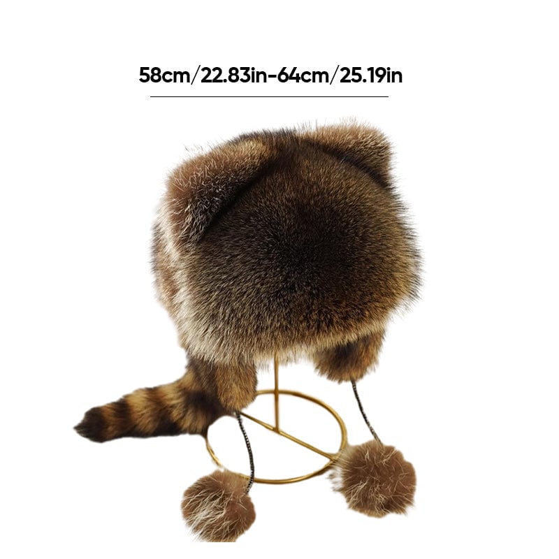 🔥Last Day Promotion 48% OFF-🎁-💥Raccoon Tail Fur Parent-Child Plush Hat