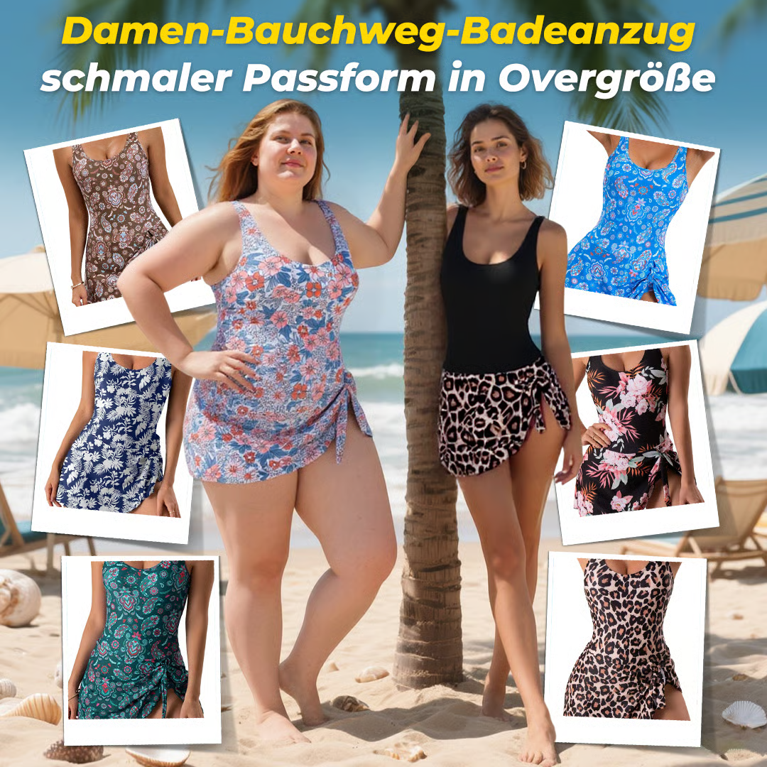 🩱Bademode im Sommertrend 2025👙Bauchweg-Badeanzug mit schmaler Passform und Übergröße für Damen(Integrierter BH)