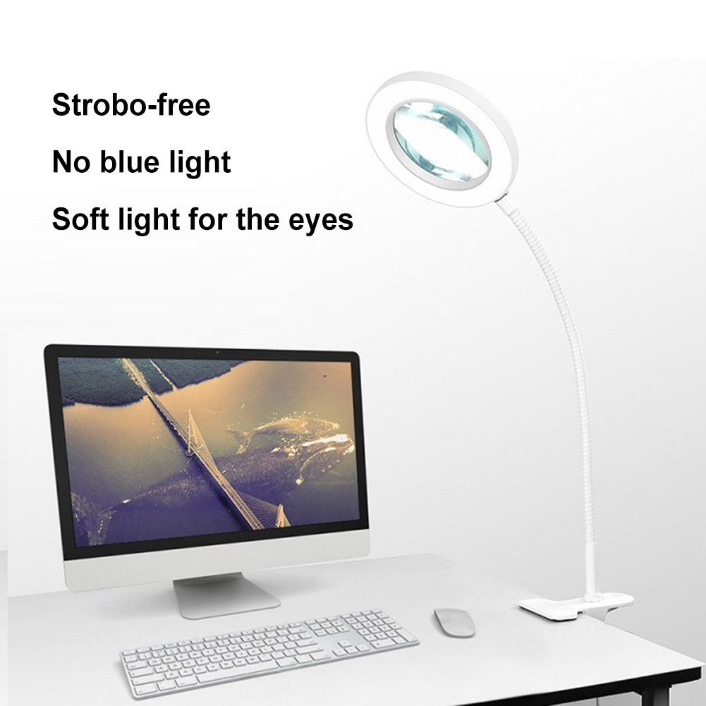 💥LAST DAY SALE 50% OFF💥Magnifying Glass Clip-On Desk Lamp⚡Buy 2 Free Shipping