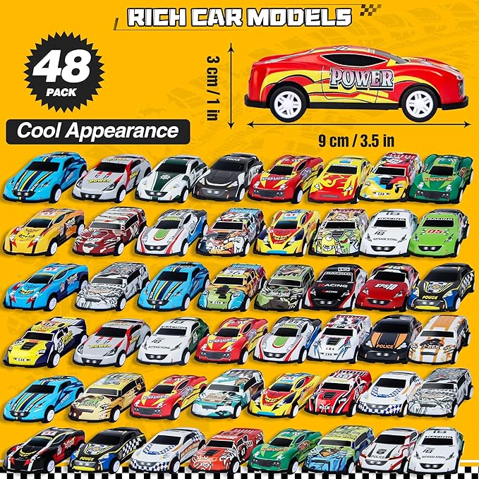 🎄TikTok Christmas Sale - 70% OFF🎄48 PCS Race Cars collection toy for boy and girls -🚚Buy 2 Free Shipping