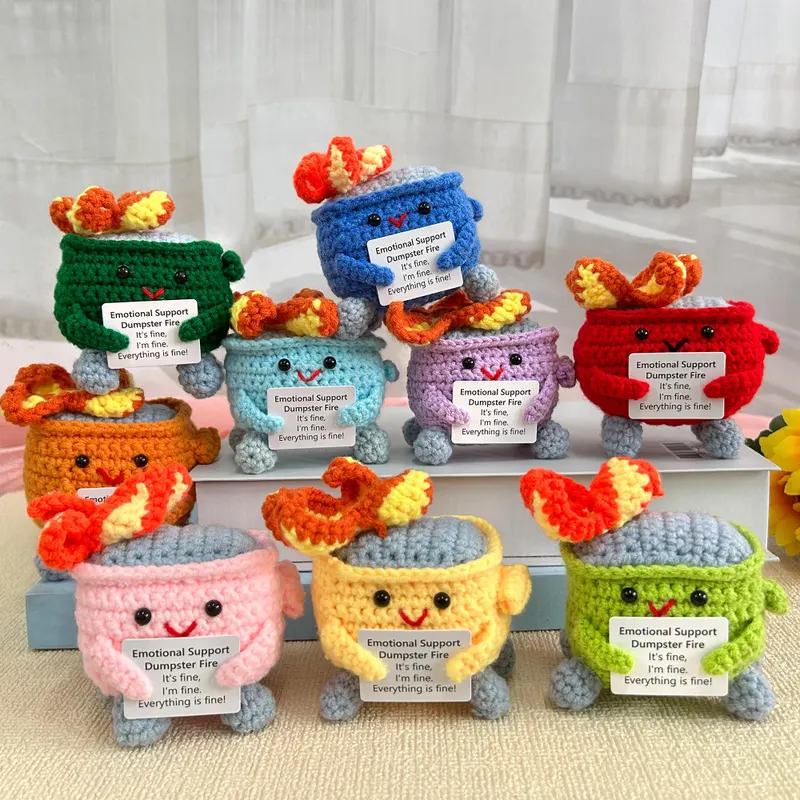 🔥Last Day 49% OFF - 💖Handmade Crochet Dumpster Fire Toy