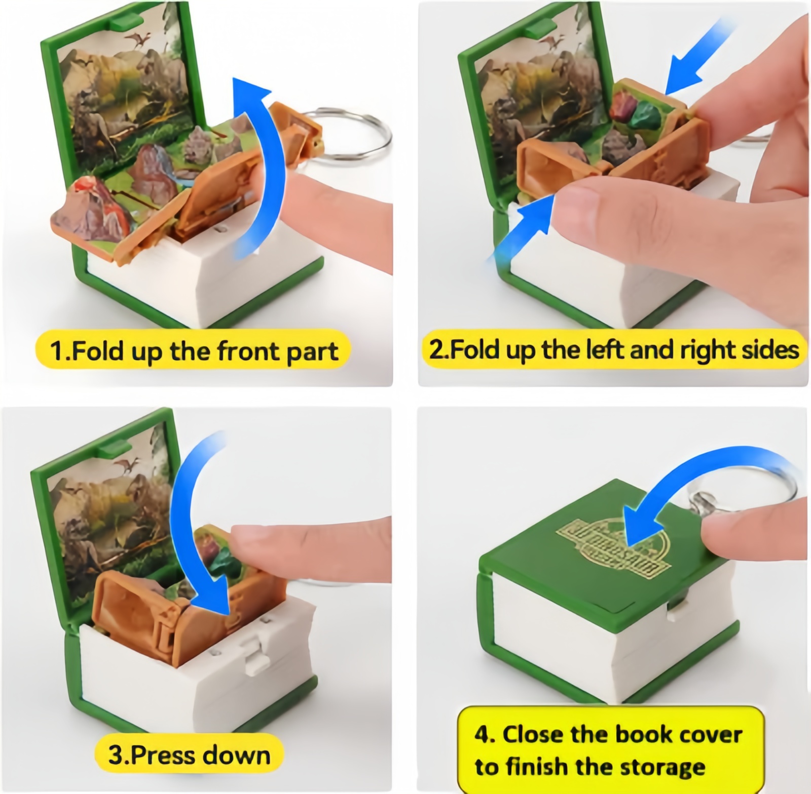 🔥Last Day - 50% OFF-📚3D Folding Book Keychain, BUY 3 GET 3 FREE & FREE SHIPPING