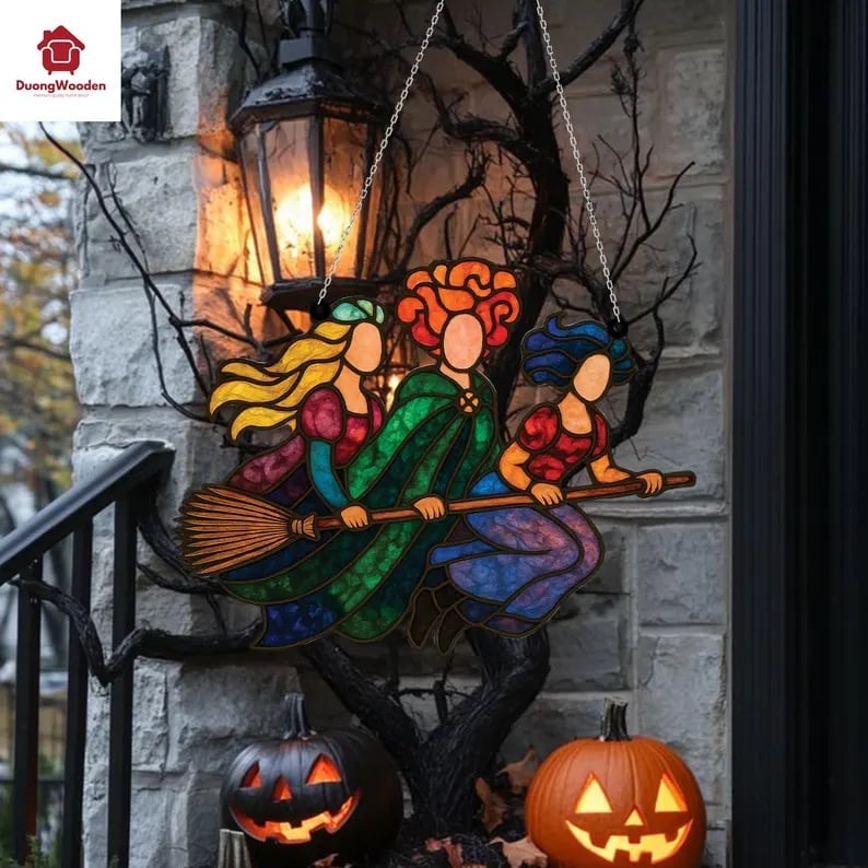 🔥2025 HALLOWEEN SALE - 🧙🧹Halloween Witch Suncatcher