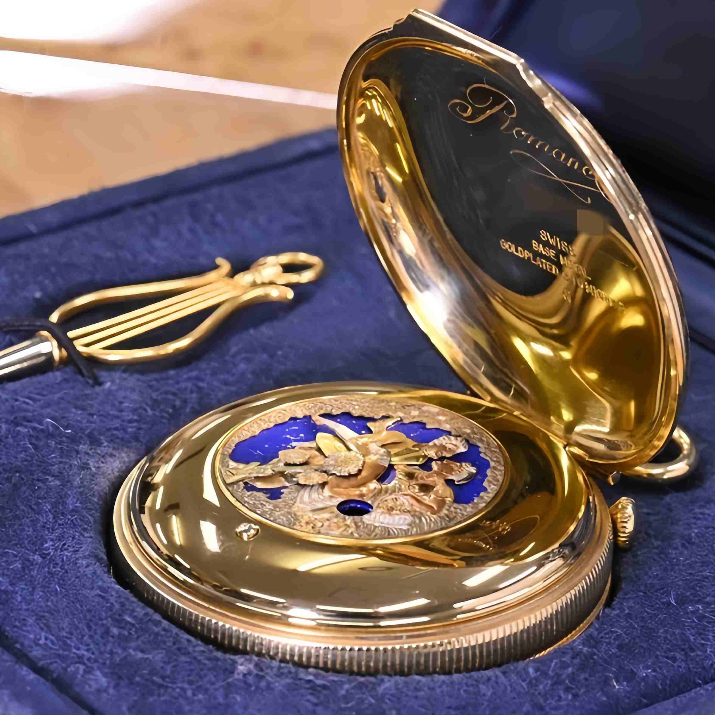💥LAST DAY SALE 50% OFF💥Imperial Duke & Puppet Gold-plated Musical Automatic Open Pocket Watch