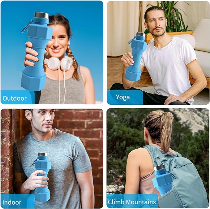 Large -capacity Dumbbell Collapsible Water Bottle