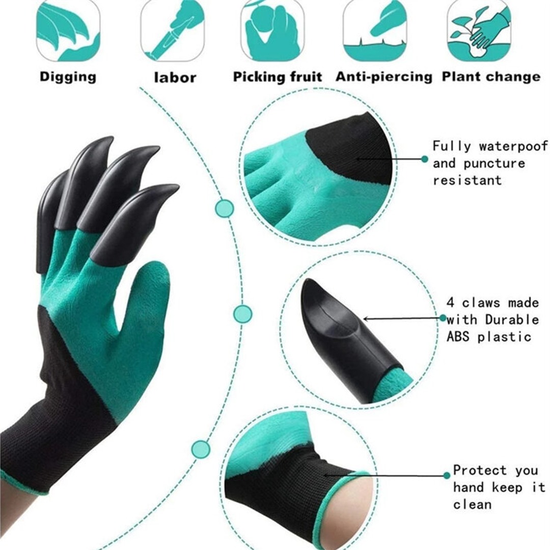 Last Day Promotion 48% OFF - Garden Gloves with Claws(For Digging & Planting | Waterproof)