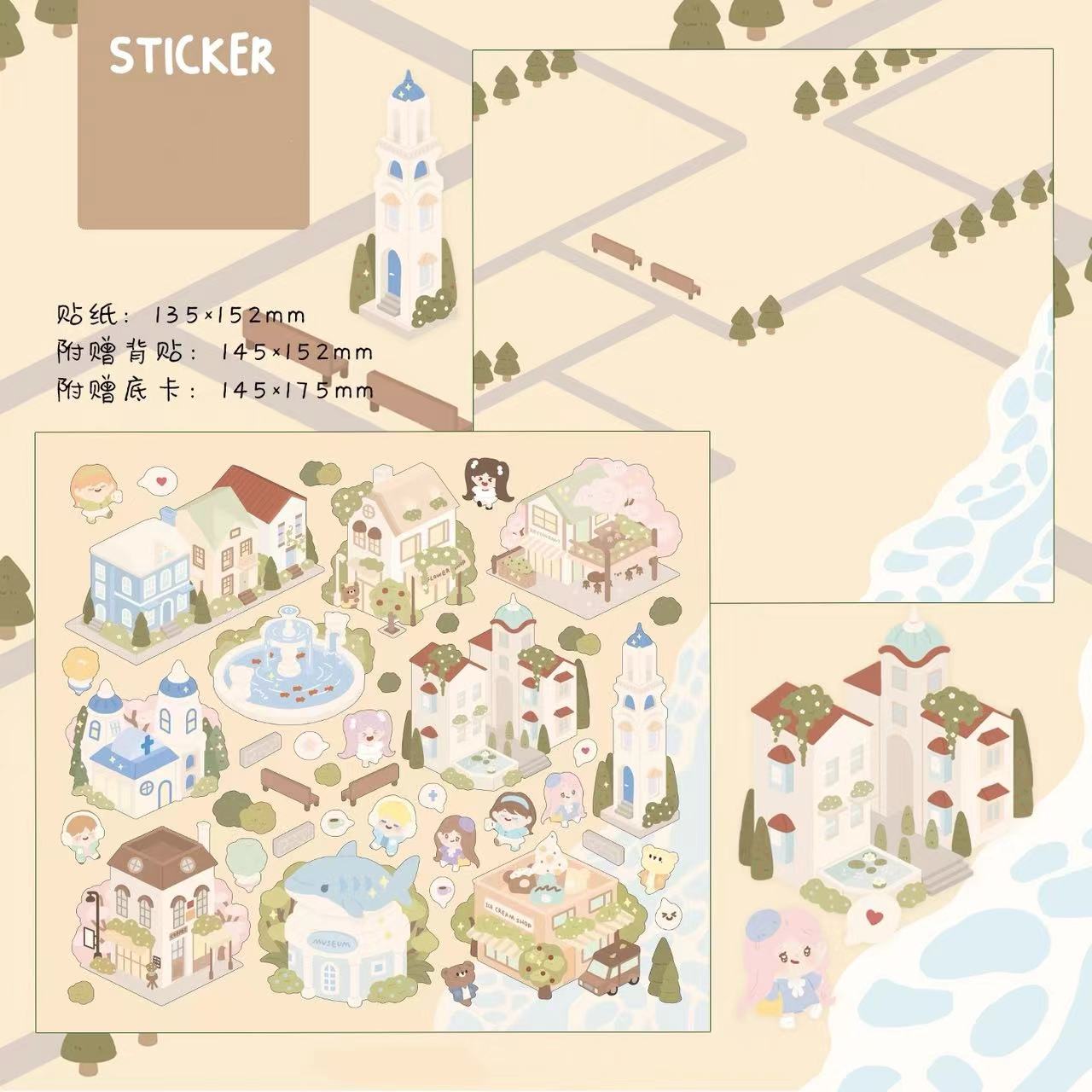 Craft Stickers for Scrapbooks, Make Your Seaside Town|Island|Workshop|Scrapbook shop