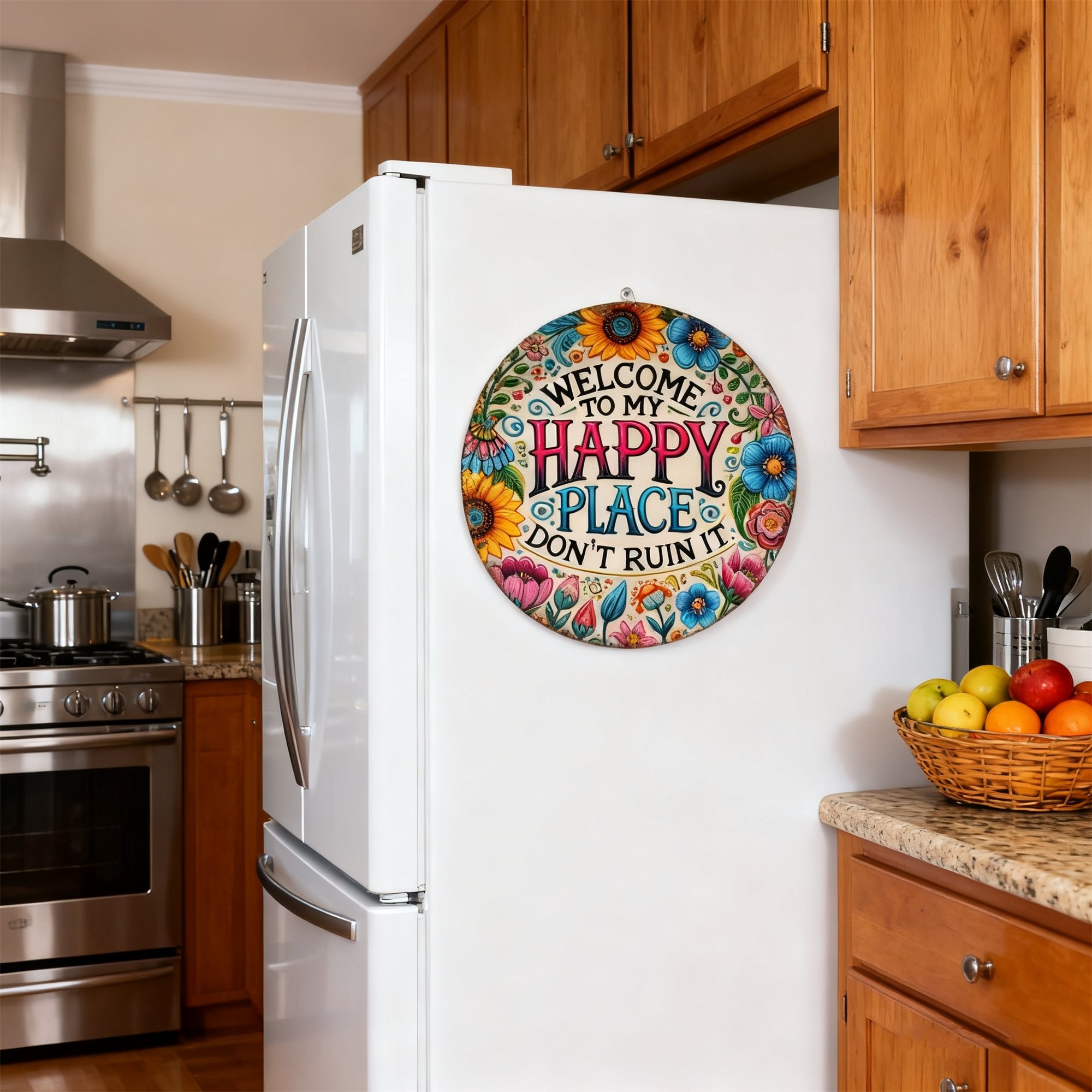 🎄TikTok Christmas Sale -70% OFF✨Welcome to My Happy Place – Metal Wall Sign