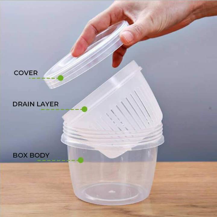 (🔥Last Day Promotion-48%OFF)Multilayer Drain Food Preservation Box(Buy 3 get 2 Free)