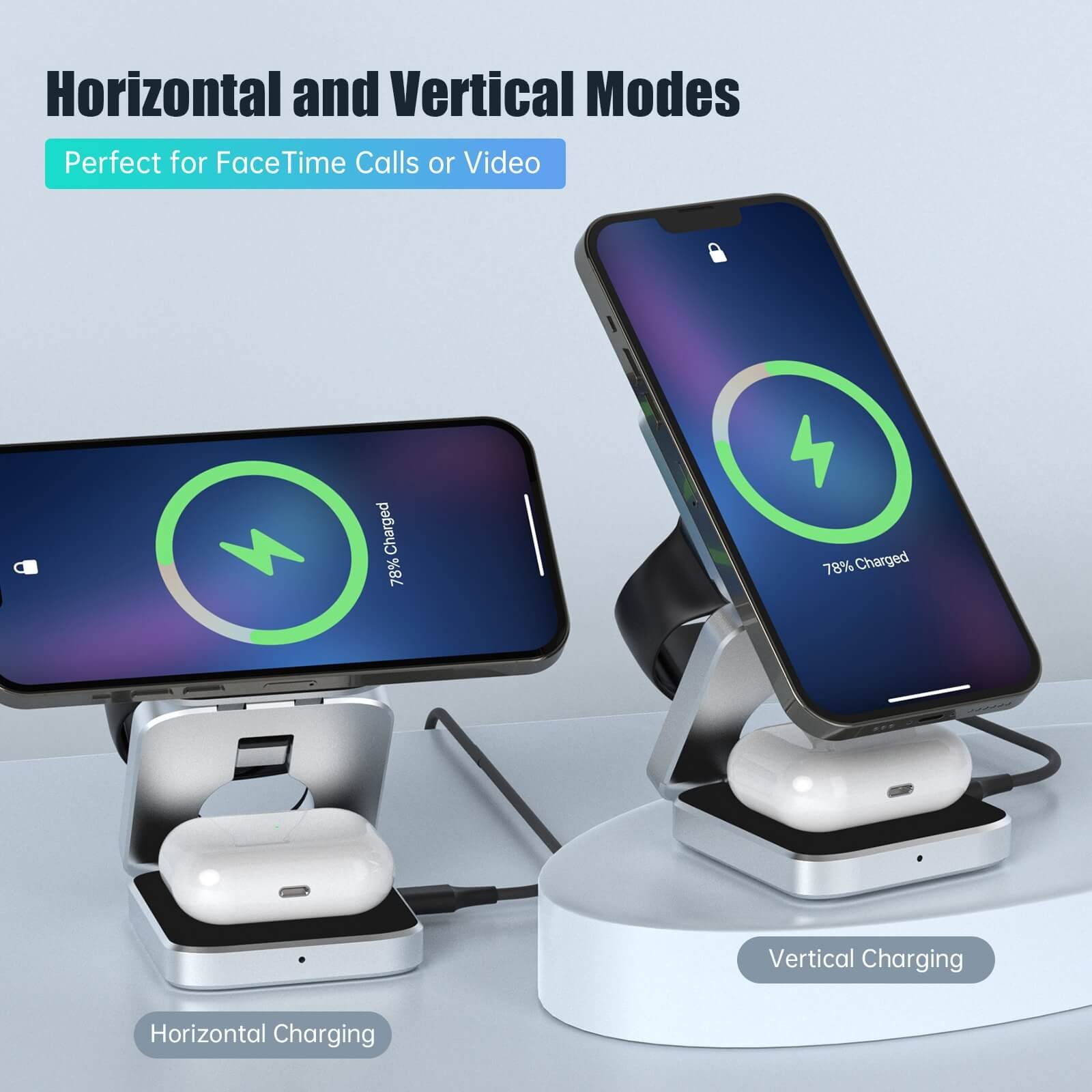 (🔥Last Day Promotion 50% OFF) 3 in 1 Folding Wireless Charging Station - Buy 2 Free Shipping