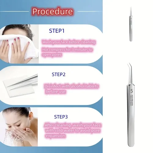 💥LAST DAY SALE 50% OFF💥Professional Facial Blackhead Remover Tweezers