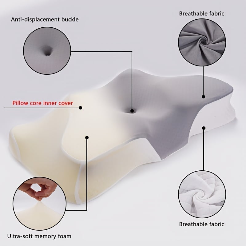 🎁TikTok Last Day Sale - 70% OFF💤Butterfly-Shaped Memory Foam Orthopedic Pillow