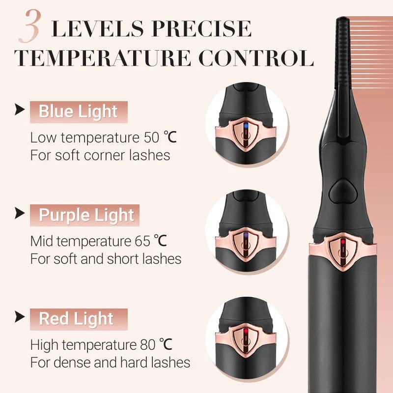 🎁2025 Rechargeable Heated Eyelash Curler for Quick Heating Curling