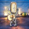 🔥Last Day Promotion - 60% OFF🎁🤖Vintage Metal Microphone Robot Desk Lamp🎸