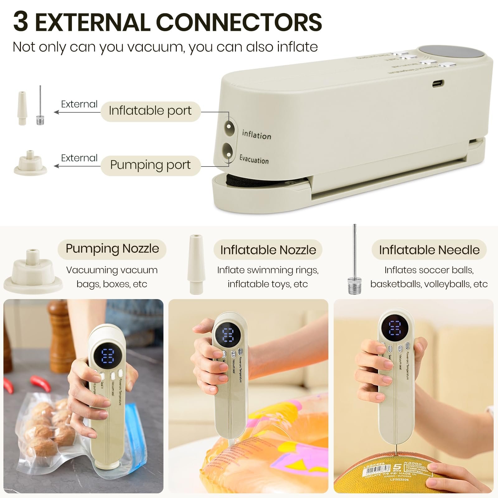 💥LAST DAY SALE 50% OFF💥3-in-1 Cordless Mini Vacuum Sealer⚡BUY 2 FREE SHIPPING