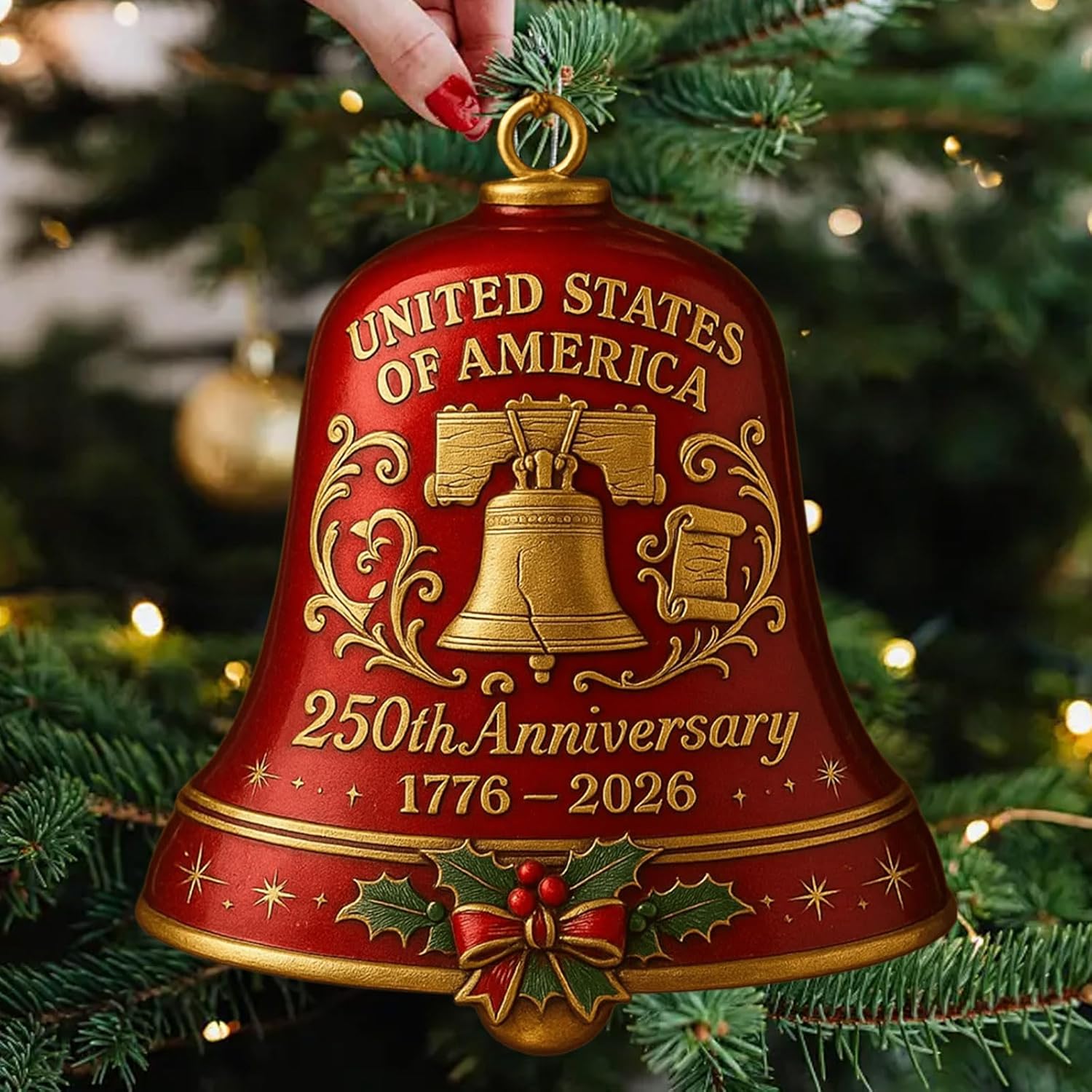 ⏰LAST DAY SALE 50% OFF🔔United States 250th Anniversary Bell Ornament