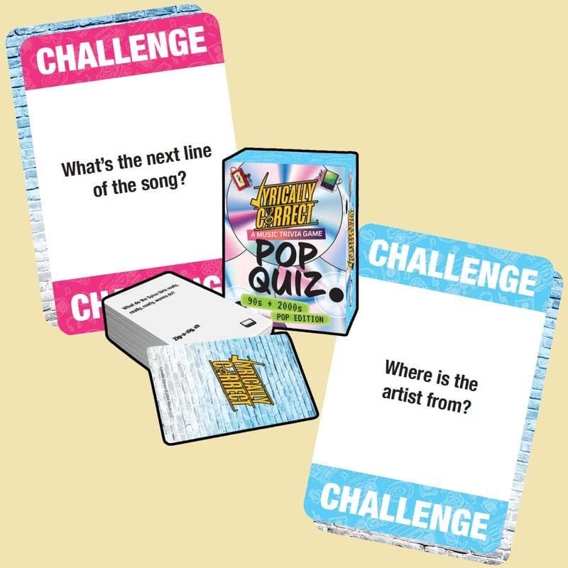 🎁TikTok Last Day Sale - 70% OFF🎶Lyrically Correct Pop Quiz 90s & 2000s Edition Music Trivia Game