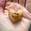 Little Pocket Hug Wooden Heart Token--Miss You Note, Isolation Gift for Someone You Love
