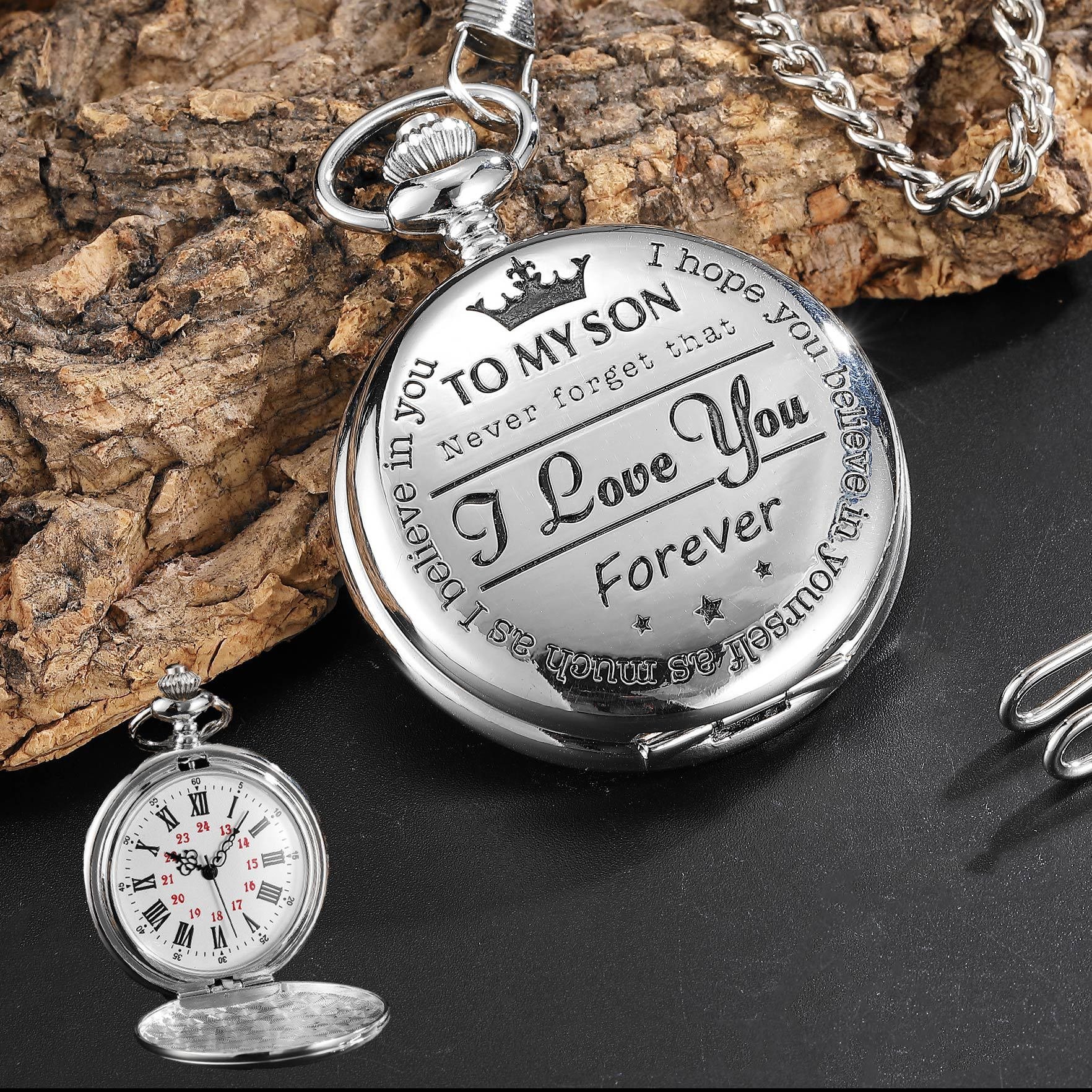 💥LAST DAY SALE 50% OFF💥To My Son Quartz Pocket Chain Watch