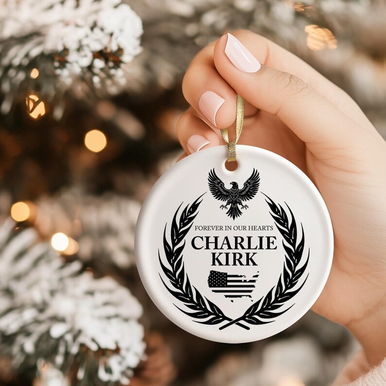 💙Charlie Kirk Memorial Ceramic Ornament: Patriotic Keepsake