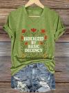 Women's casual floral Rejection of the King since T-shirt