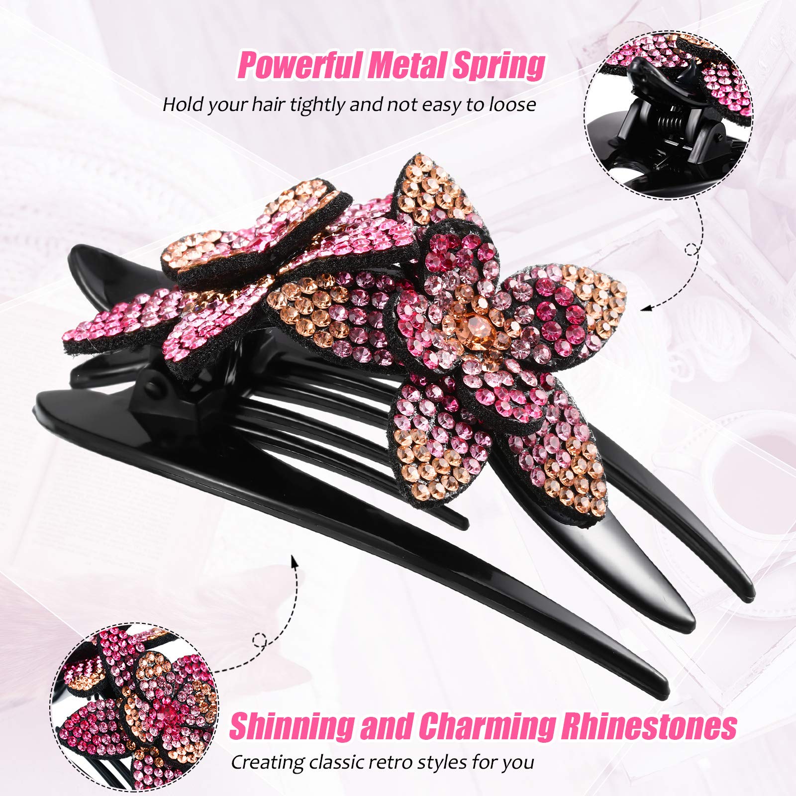 Christmas Hot Sale 48% OFF - Rhinestone Double Flower Hair Clip