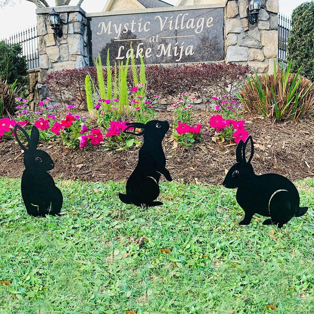 🔥 July 4th Sale – 50% OFF! Rustic Metal Animal Silhouette Garden Decor Set – Wildlife Lawn Ornaments for Outdoor Yard Art