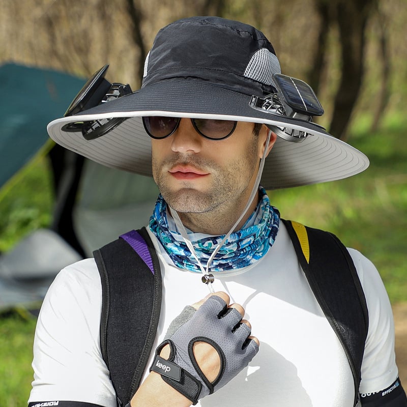 🎁Best father‘s Day Gifts❤2025 New Ultralight Solar Fan Sun Hat 🌞– Lighter Than a Baseball!⚾(Only 11oz)