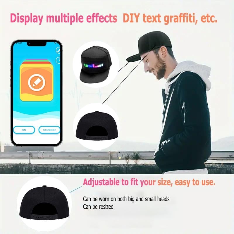 🔥Last Day 49% OFF🎁Personalized LED Display Cap