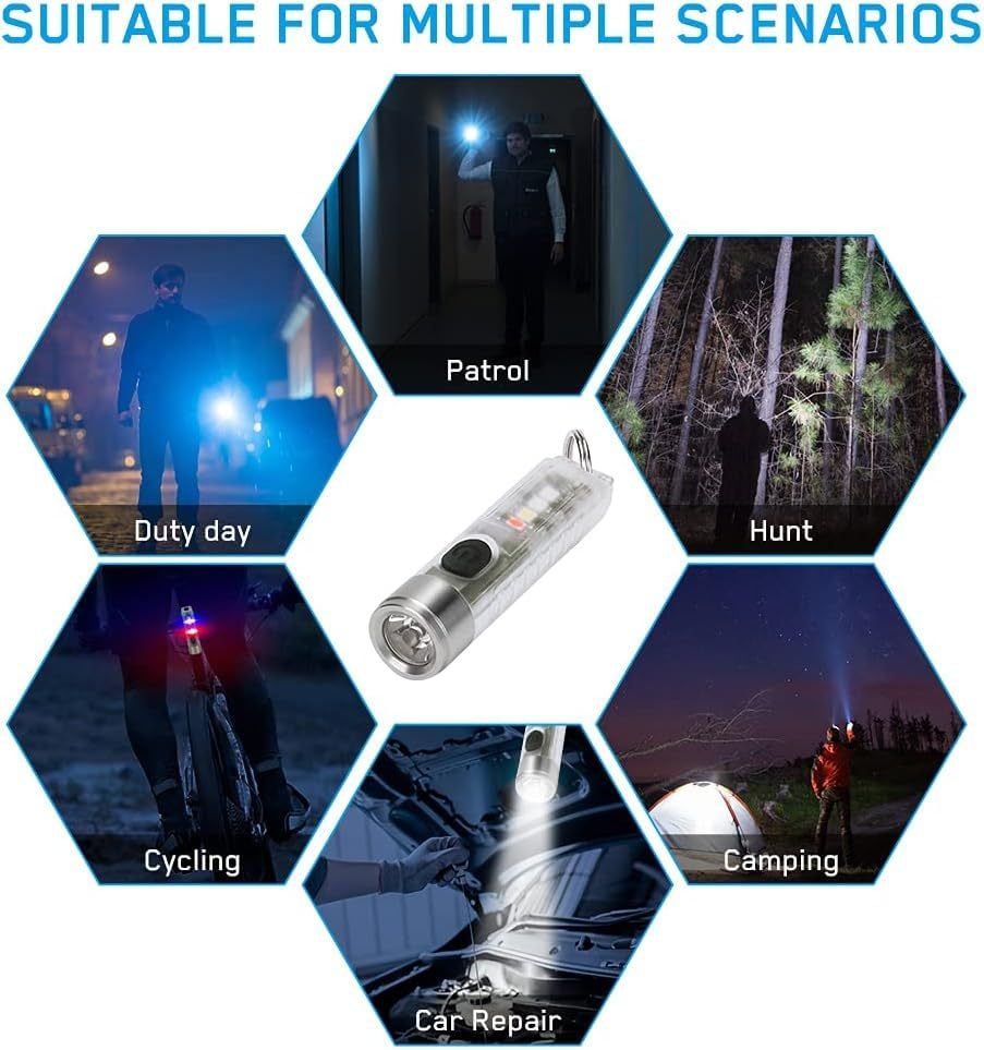 🔥Rechargeable Mini Tactical Keychain Flashlight