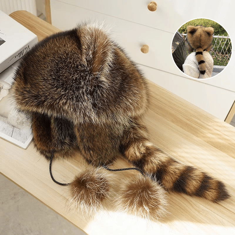 🦝Handmade Imitation Raccoon Fur Hat