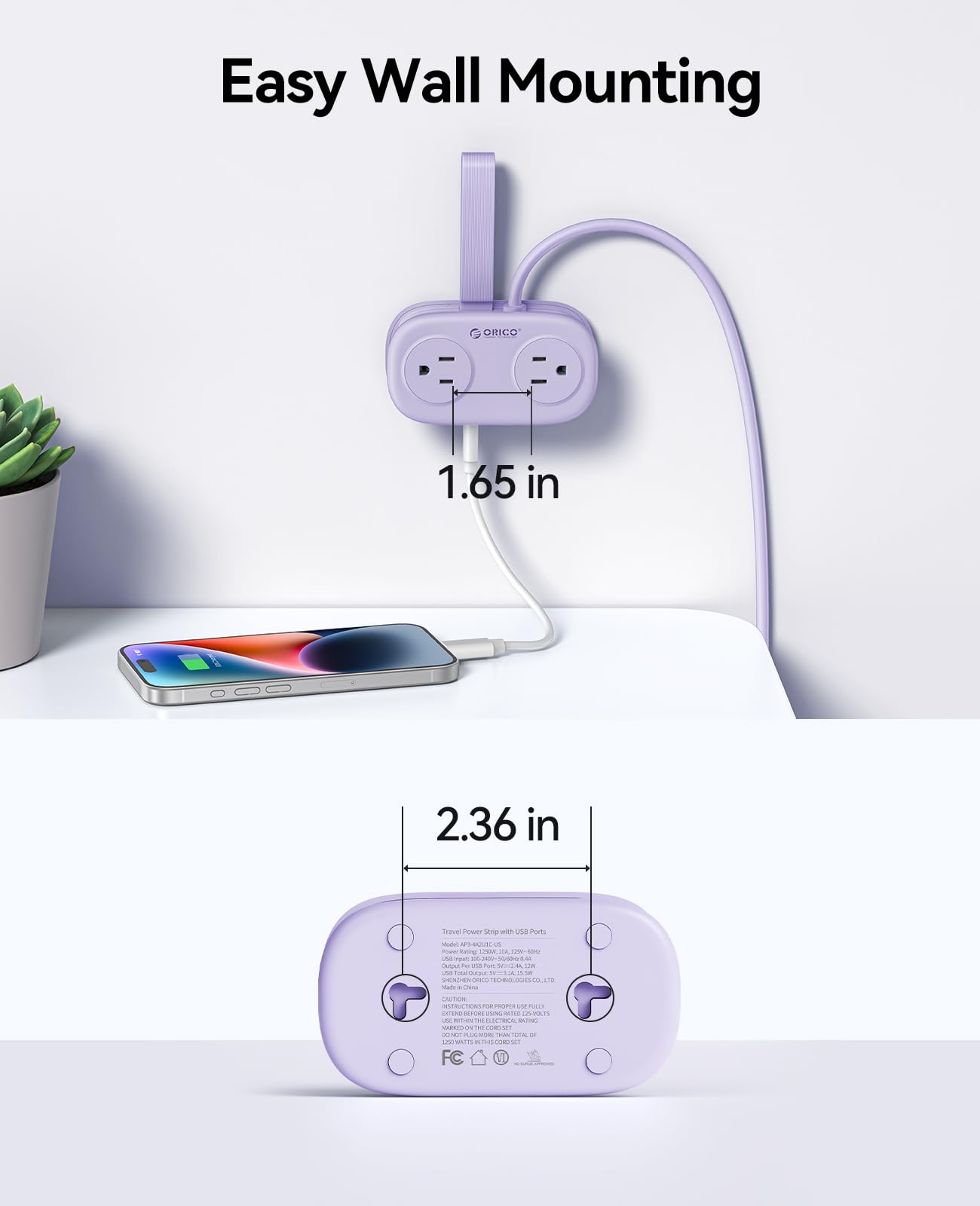 🎁TikTok Last Day Sale - 70% OFF🔥4FT Travel Power Strip with 4 AC Outlets
