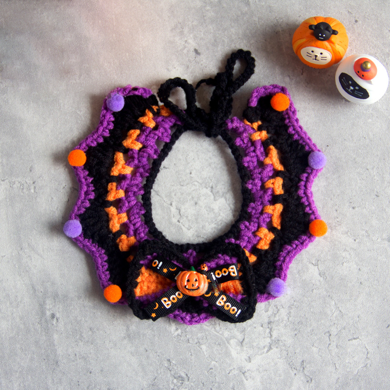 Whimsical Pumpkin & Purple Elegance Halloween Pet Hat