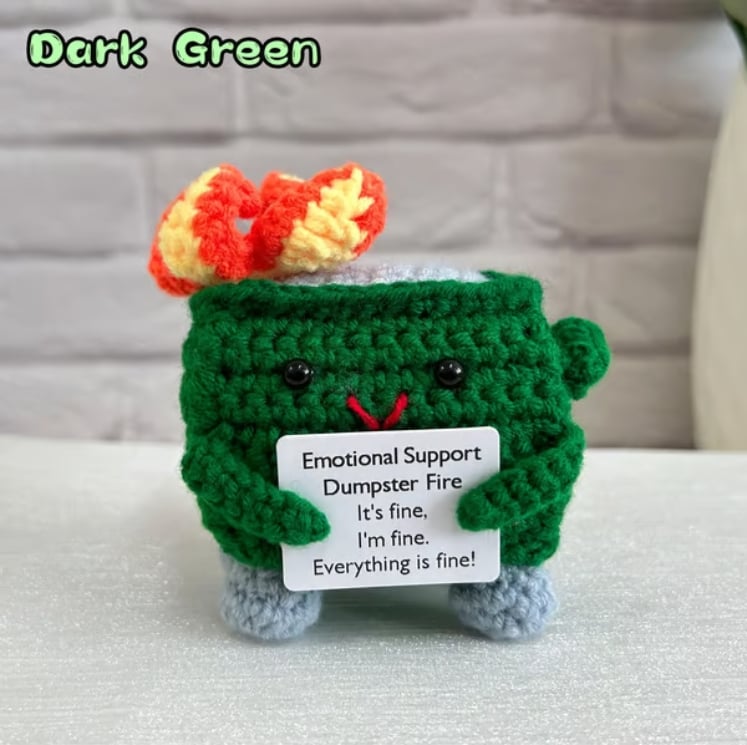 🔥Last Day 49% OFF - 💖Handmade Crochet Dumpster Fire Toy